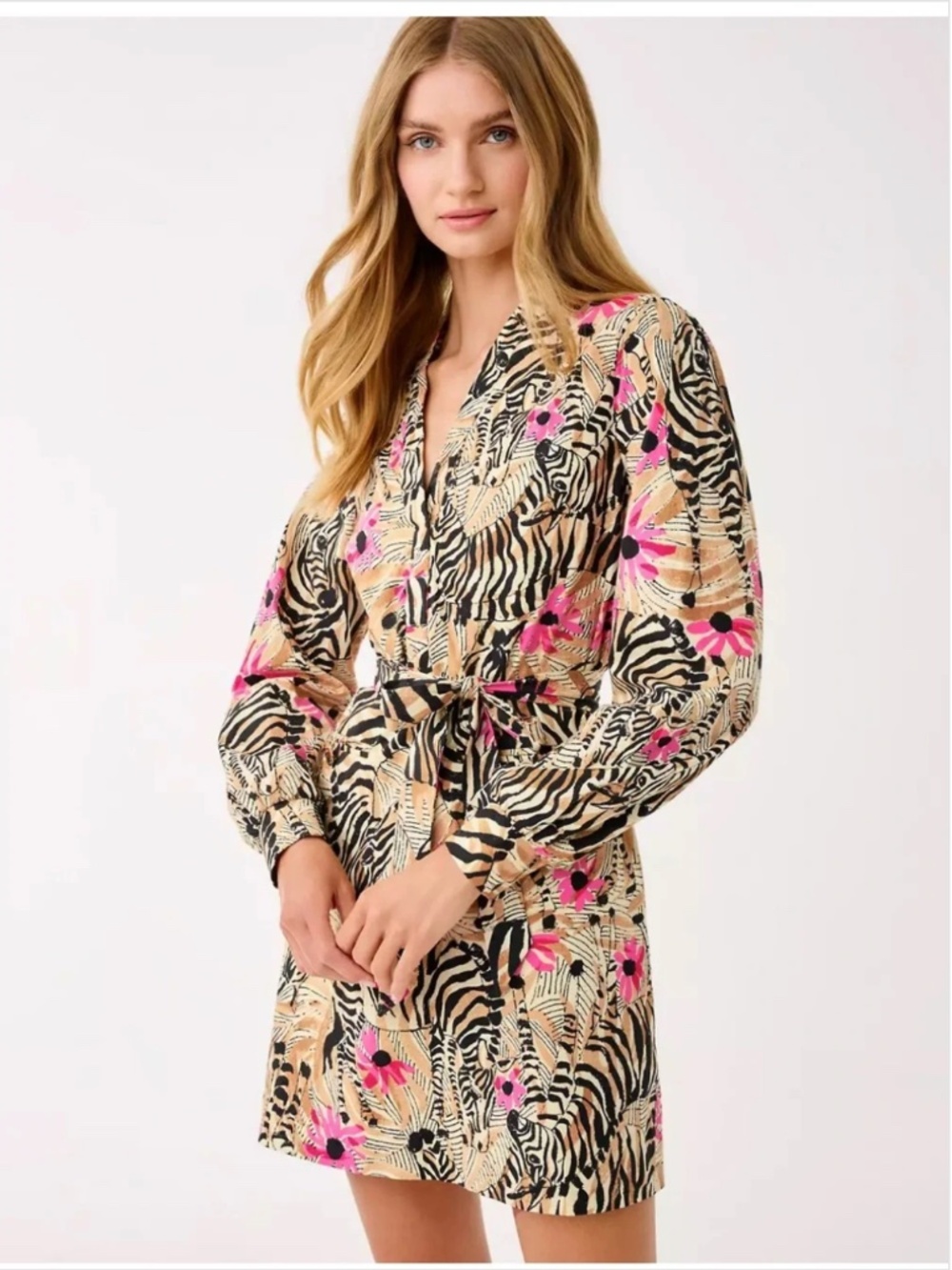 Lilly Pulitzer Lilly's Vintage Print Vault Philippa Zebra Tan Dress New 4